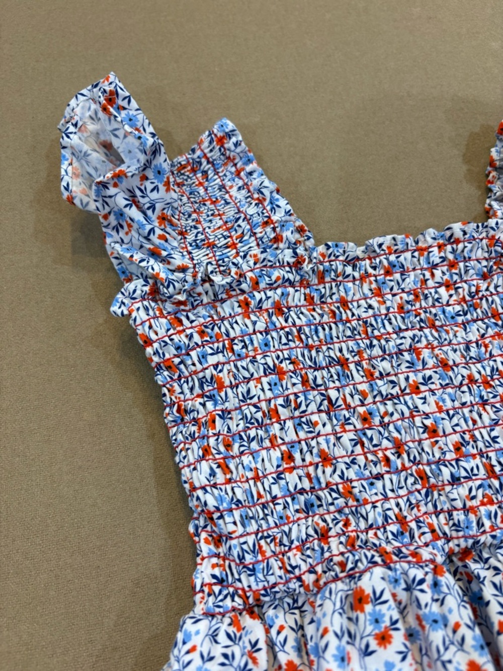 Stitchy Fish Freedom Blooms Red & Blue Floral Print Dress Size 6 - Picture 2 of 7